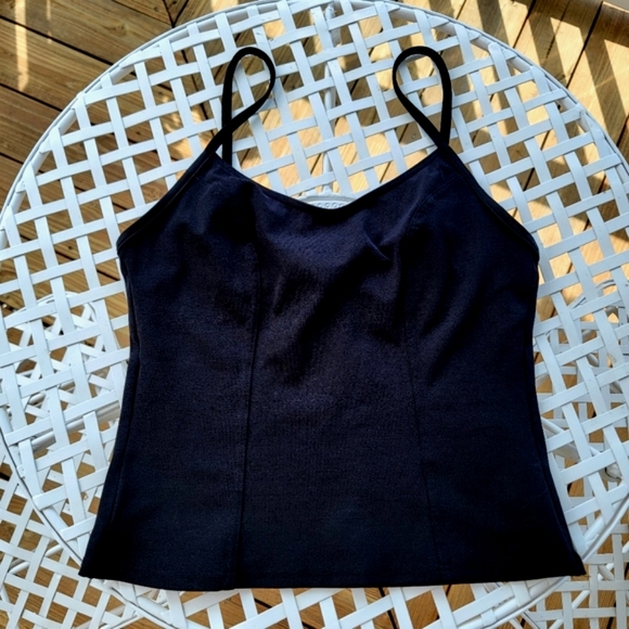BALTEX ♡ Gorgeous Black 2pc Tankini Top 'n Pleated Fanned Out Skirtini Bottoms 8 - Picture 9 of 16